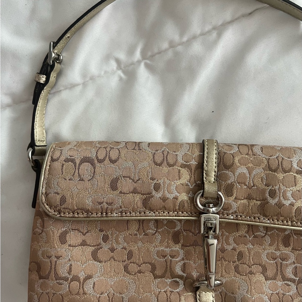 Vintage Y2K Coach Hampton bag - Champagne/Metallic - Picture 4 of 7